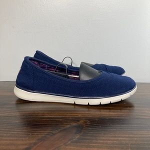 Bobs By Skechers Pureflex Memory Foam Blue Casual Comfort Flats Womens Size 11